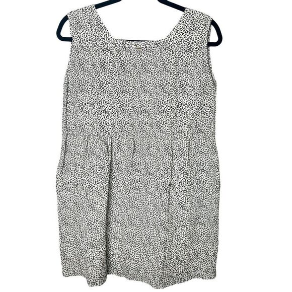 Saint Helena Sleeveless Cotton/Linen Dress Animal Print Cheetah Leopard Sz S - Picture 6 of 8